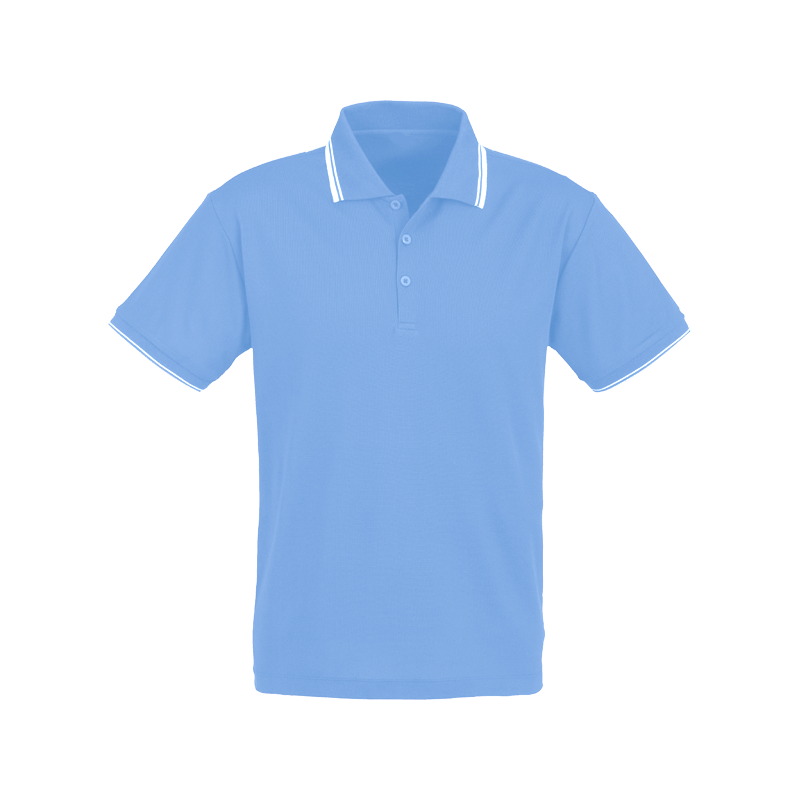 Sky Striped Short Sleeve Golf Shirt